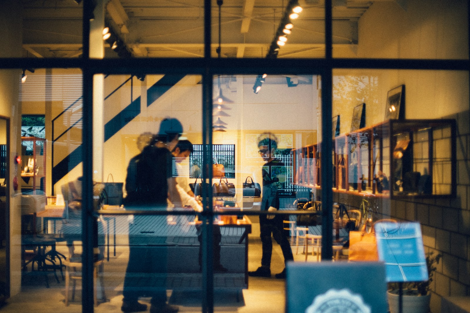 group of people inside cafe, commercial